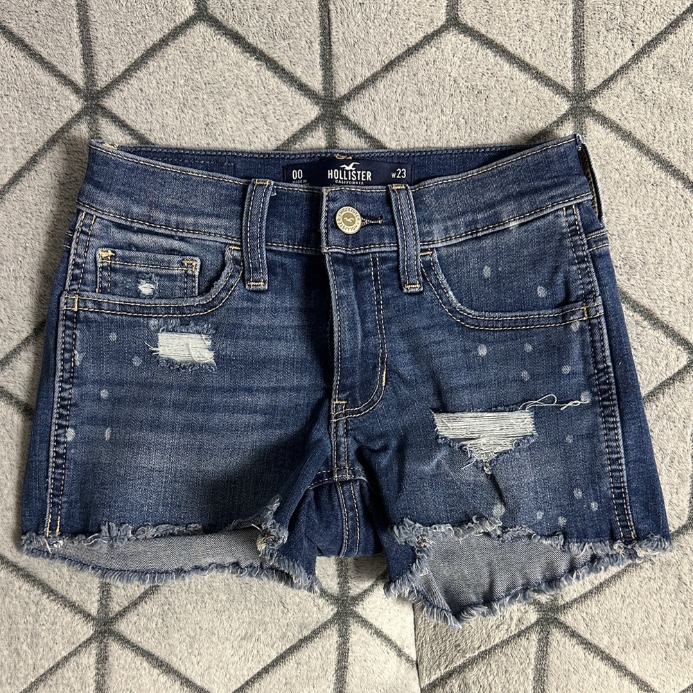 Hollister Women's Distressed Blue Jean Shorts